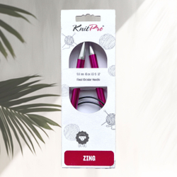 Спицы круговые Zing, 8мм/80см, KnitPro,(47136)