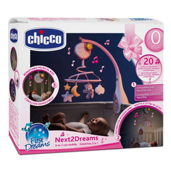 Детская кроватка-карусель Chicco First Dreams Next2Dreams 3 в 1 Розовый 76271
