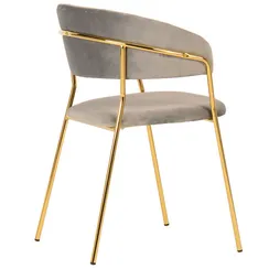 Стул Turin бежевый с золотыми ножками