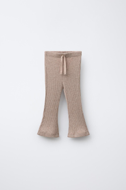 ZARA БЛЕСТЯЩИЕ ЛЕГИНСЫ FLARE, РЫЖЕВАТО-КОРИЧНЕВЫЙ