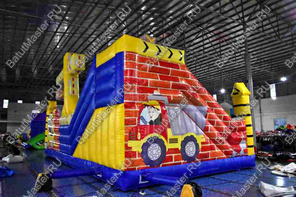 Коммерческий надувной батут "Строители"