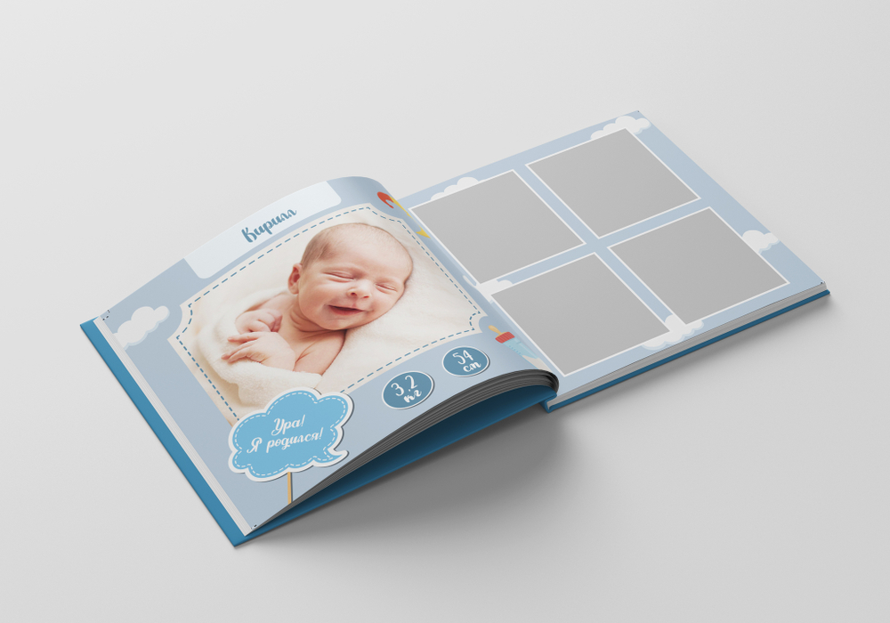 PSD-Шаблон фотокниги "Newborn"