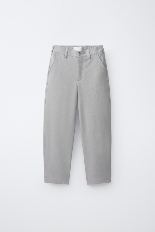ZARA БРЮКИ RELAXED FIT COMFORT, ЖЕМЧУЖНО-СЕРЫЙ