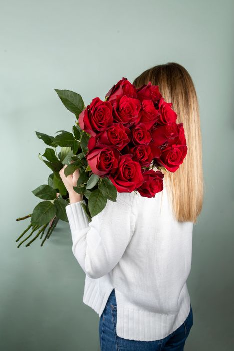 Букет премиальных роз Эксплорер 110 см (под ленту)