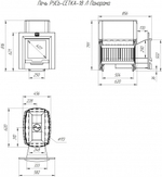 Печь для бани Русь-сетка 18 Л Панорама