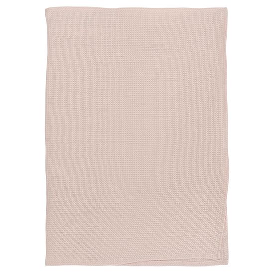 Набор из двух вафельных полотенец изо льна цвета пыльной розы из коллекции essential, 50х70 см
