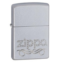 Зажигалка серебристая матовая Zippo 24335 с покрытием Satin Chrome