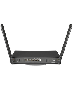 MikroTik hAP ac3 with 4-core 716 MHz CPU, 256MB RAM, 5 x Gigabit LAN (PoE-out on port#5), two wireless interfaces (built-in 2.4Ghz 802.11b/g/n two chain, built-in 5Ghz 802.11ac two chain), 3dBi 2.4GHz