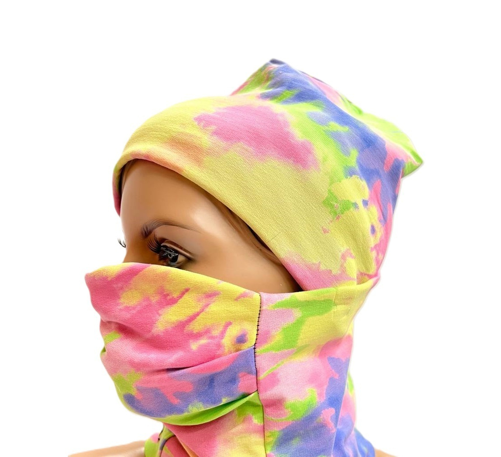 Балаклава KIKKI pink/yellow/green