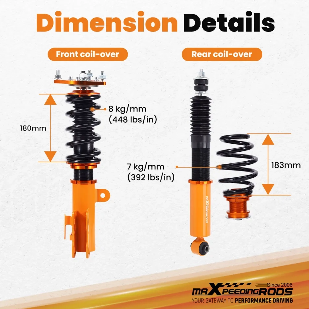 Maxpeedingrods Coilover Struts Kit подходит для автомобиля Scion TC 2011 2012 2013 2014 2015 2016