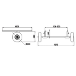 Тележка для транспортировки лодки до 120 кг