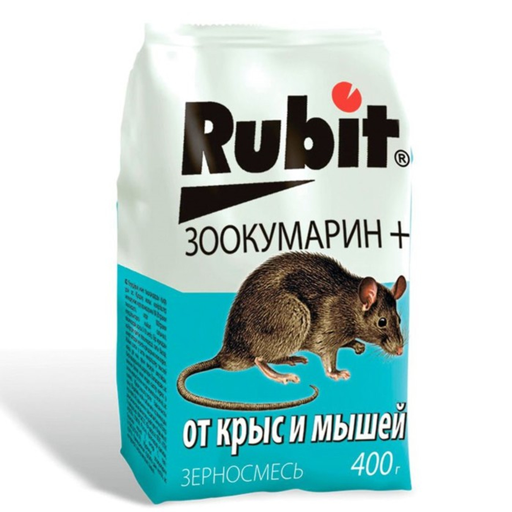 Зерновая смесь от крыс и мышей, "Rubit" Зоокумарин+, 400г