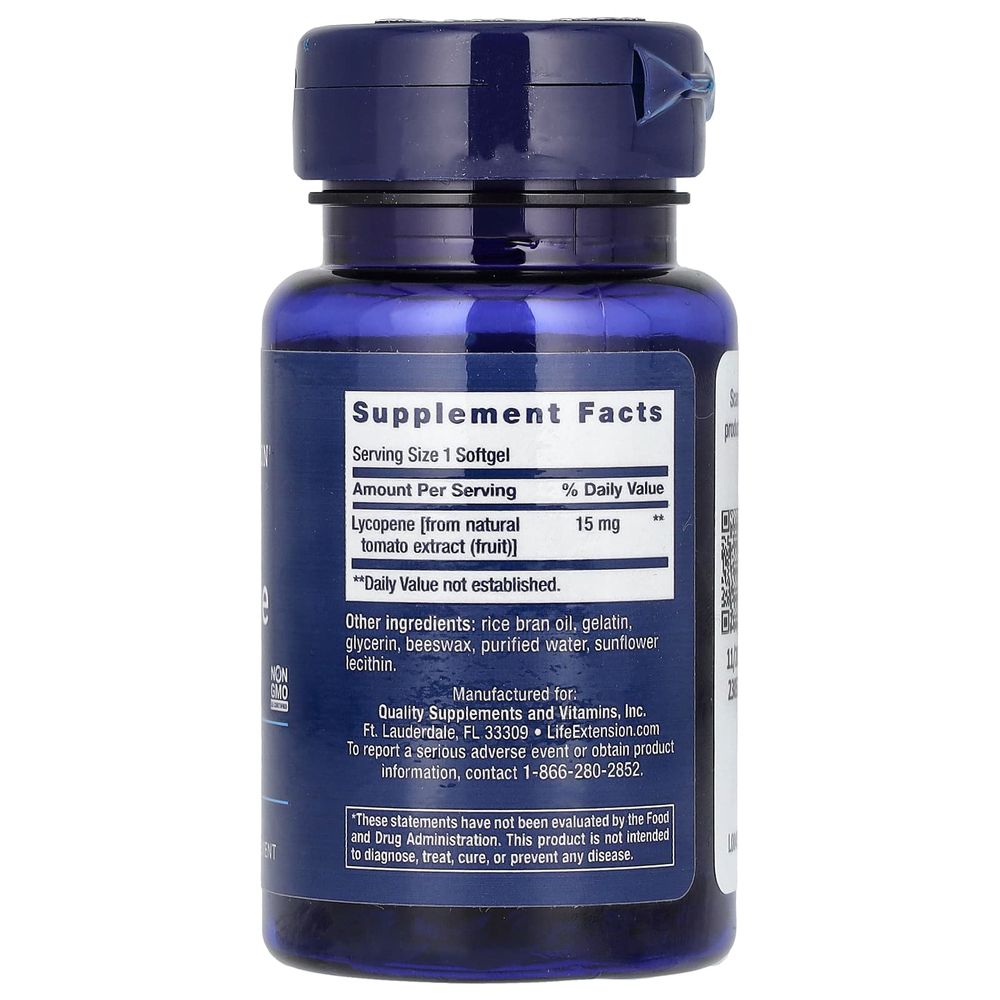 Life Extension, Мега ликопин, 15 мг, 90 капсул