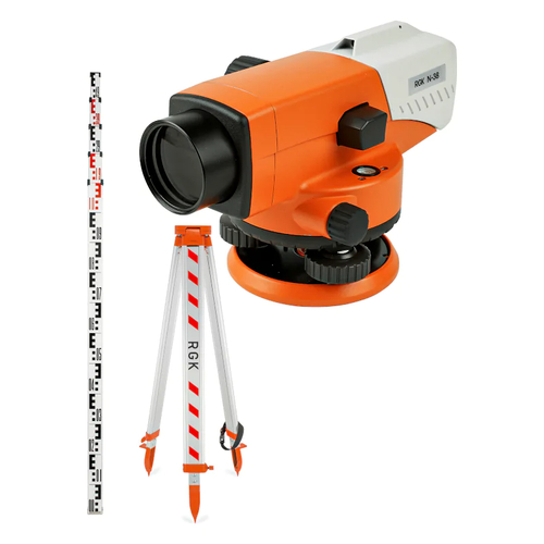 Комплект оптический нивелир RGK N-38 + штатив S6-N + рейка AMO S5 752589
