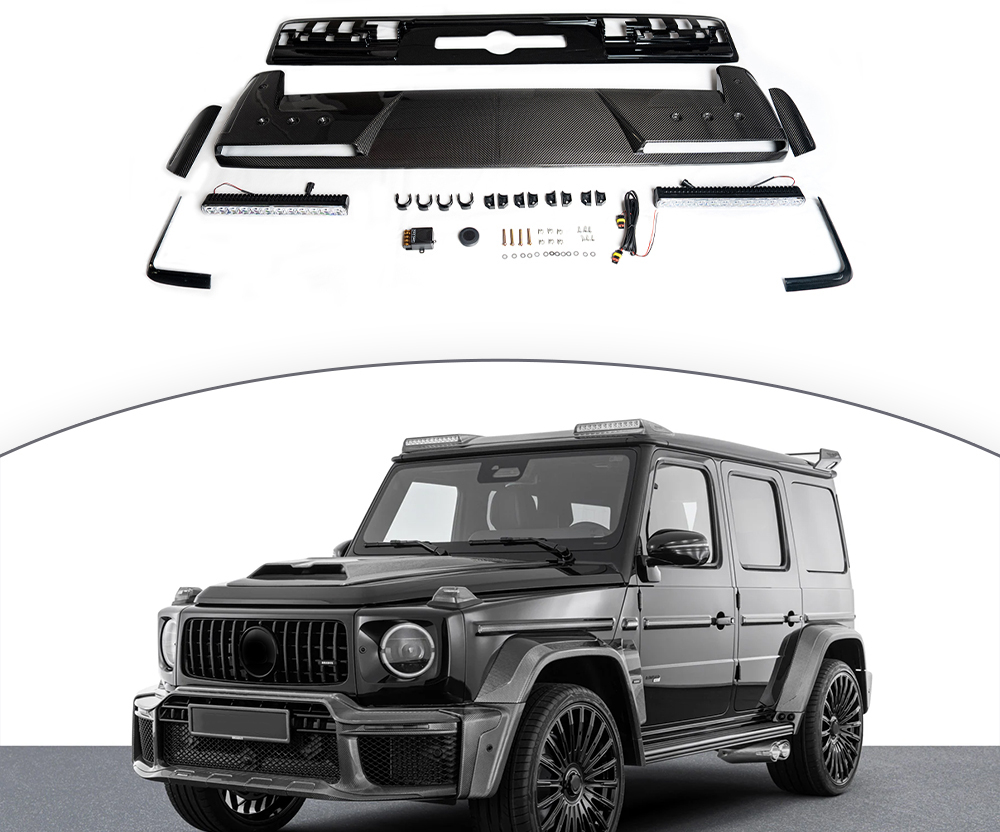 Карбоновая люстра на крышу для Mercedes Benz G class W465 G63 G500 G550 2025+ Гелик Гелентваген