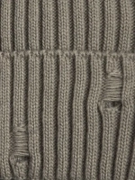 Шапка бини рваная и снуд осенняя