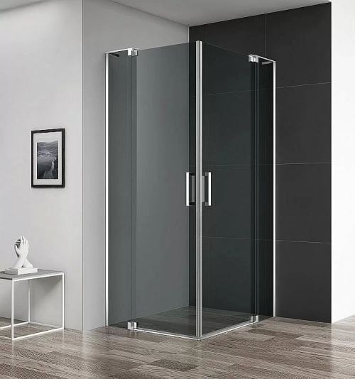 Душевой уголок Cezares Slider 95х95 SLIDER-A-2-90/100-GRIGIO-Cr стекло серое тонированное/профиль хром