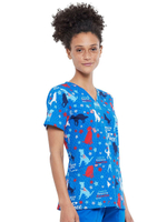 Топ медицинский женский Cherokee CK671, собачки, M