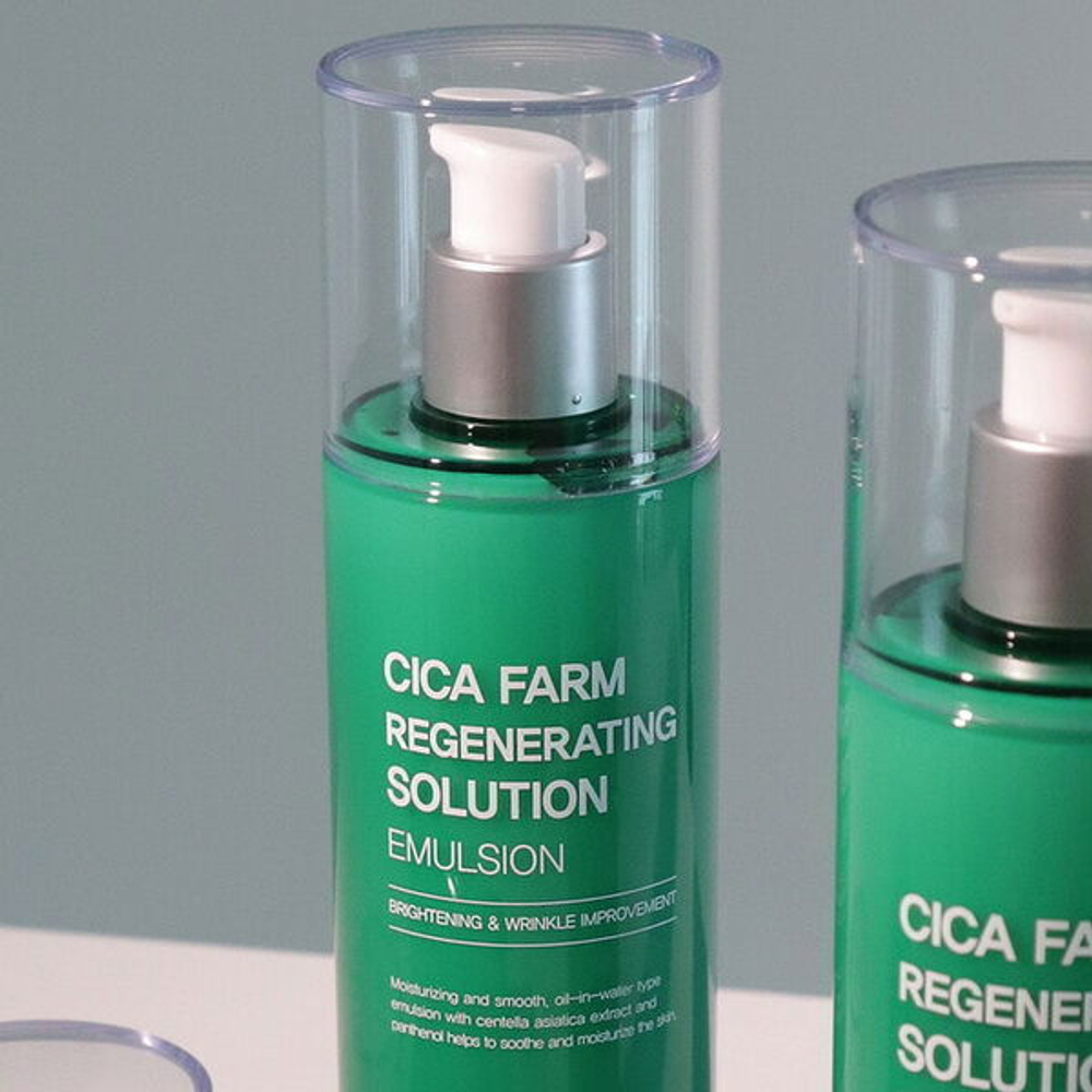 Восстанавливающая эмульсия с центеллой FarmStay Cica Farm Regenerating Solution Emulsion, 200мл