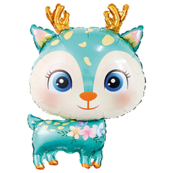 Шар (30""/76 см) Фигура, Олененок, Мятный, 1 шт. Д031