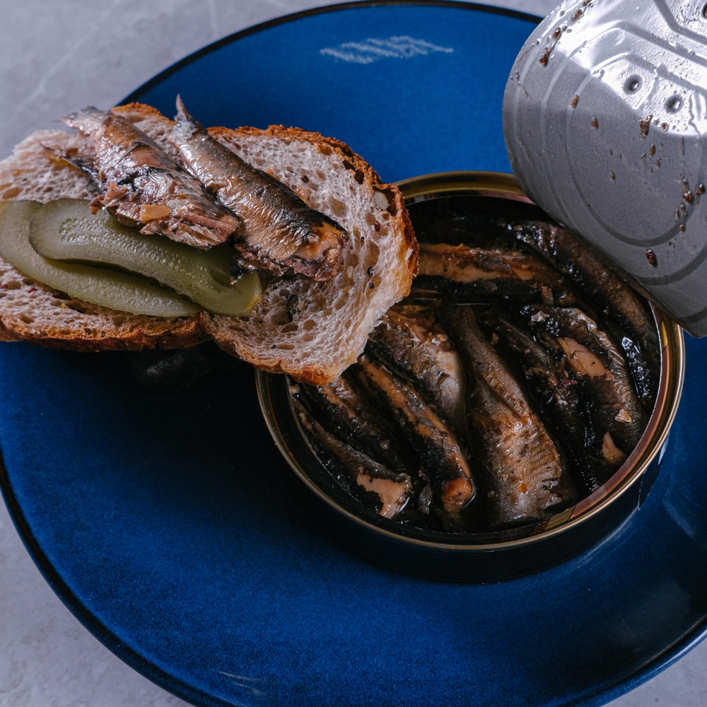 Шпроты из балтийской кильки "За Родину" 160гр.