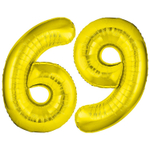 Шар фольгированный Цифра 6 101 см (Золотой)