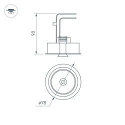 Светильник CL-SIMPLE-R78-9W Day4000 (WH, 45 deg) (Arlight, IP20 Металл, 3 года) 028146