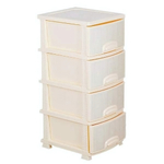 Комод "ДЕКОР"4-х "Белое дерево" слоновая кость РП-421