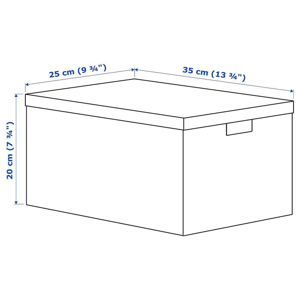 IKEA TJENA  (ИКЕА ТЙЕНА)  -  Контейнер с крышкой, белый, 25x35x20 см