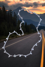 бусы с серым агатом и жемчугом Снежана