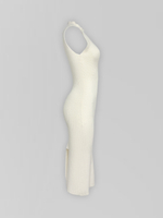 Платье вязаное без рукавов с металлической вставкой и болеро в комплекте