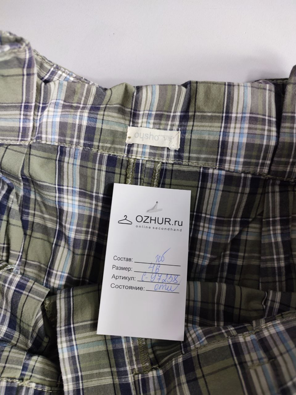 Юбка OYSHO мини в клетку 46 размер