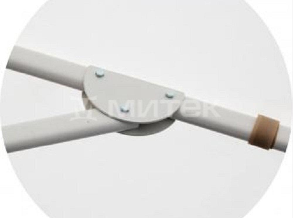 Зонт Митек Ø 4,0 м с воланом (стальной каркас с подставкой, стойка 50мм, 8 спиц 30х15мм, тент OXF 300D) порошковая краска