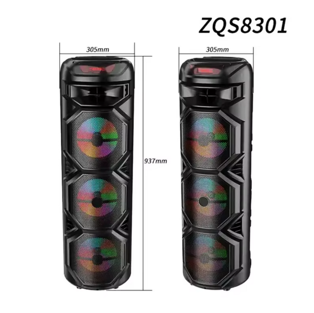 Напольная колонка Sing-e ZQS-8301 (8"60W/4.5A/+бесп.микрофон)