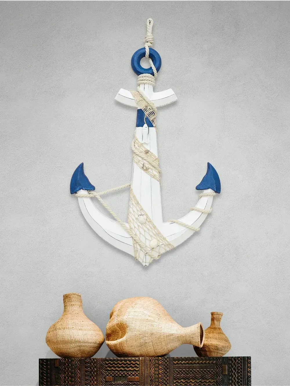 Декор для дома на стену "Якорь" 60*46 см