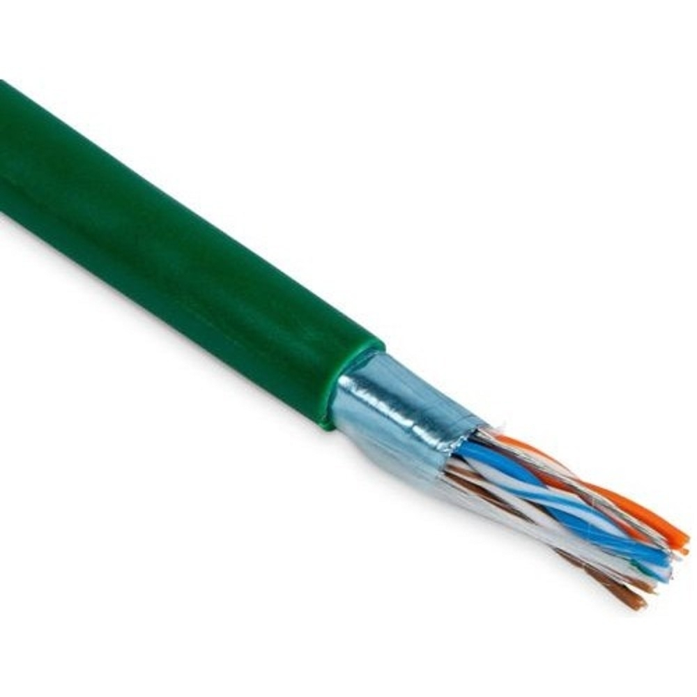 Rexant (01-0161) Кабель витая пара F/UTP, CAT 5e, нг(А)-LSLTx 4х2х0,52мм, 24AWG, внутренний, зеленый, 305м
