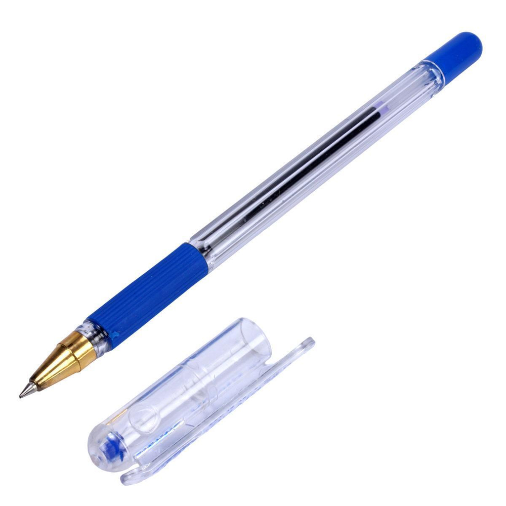 Ручка масляная 0,5 мм, синяя "Piano GOLD" (Комплект 50шт.)