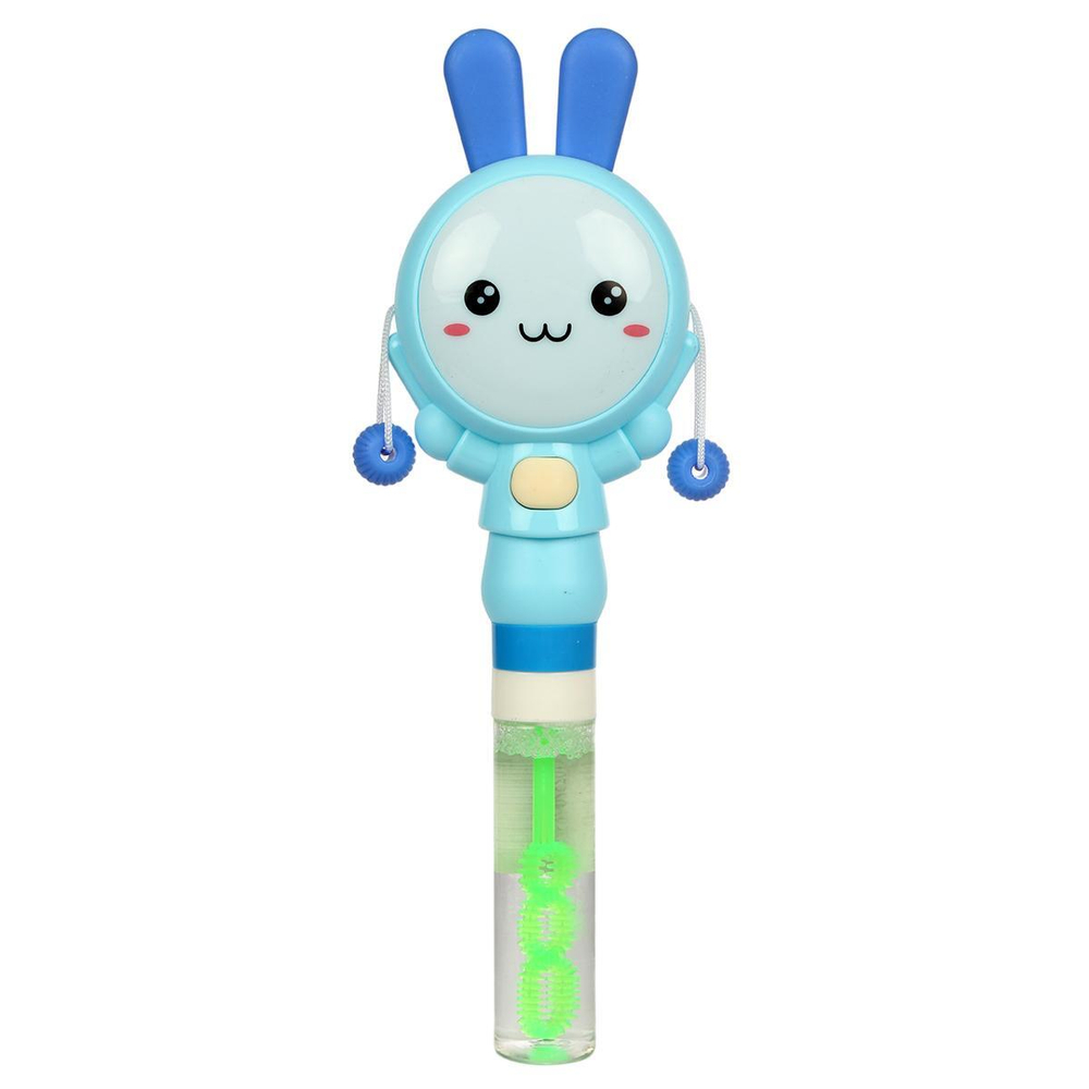 Мыльные пузыри Зайка-колотушка со светом 24 см, 2 цвета микс,, с-30105