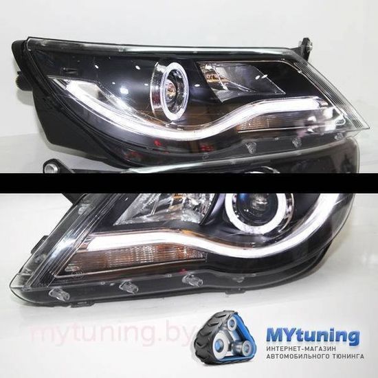 Передние фары VW Tiguan angele eyes YZ type