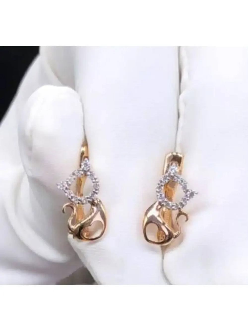 Золотые детские серьги