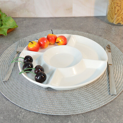 Менажница 5-ти секционная 25см эконом керамика (00113032)