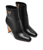 Кожаные ботильоны на каблуке CAITTE Guess - черный(FLDCAT LEA10)