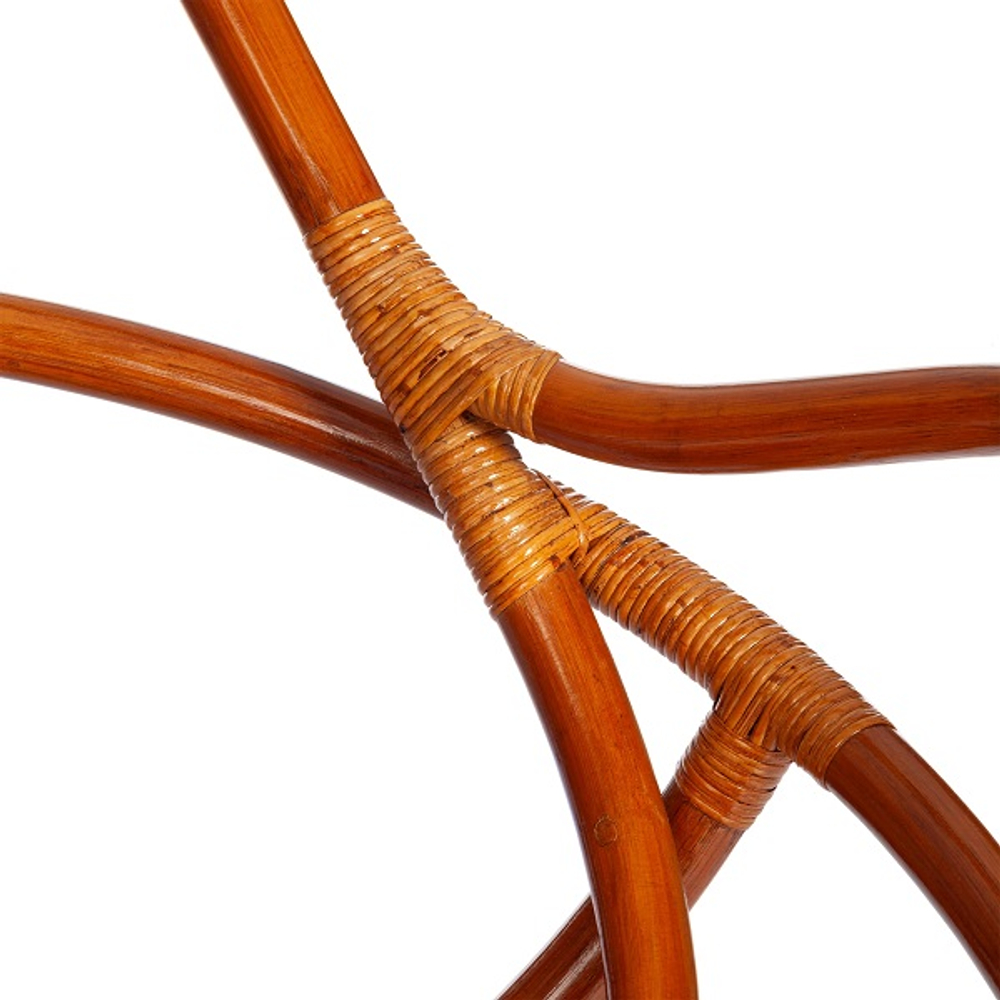 Кресло вращающееся "FLORES" 5005 /без подушки/ натуральный ротанг, Cognac (коньяк)