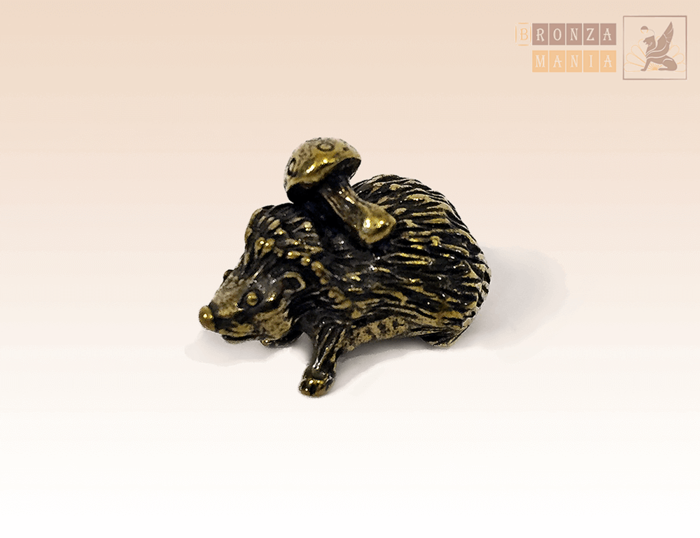 фигурка Ежик с грибом малый