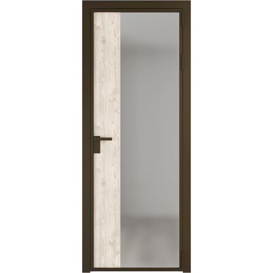 Алюминиевая дверь 7AG деорэ остеклённая со вставкой