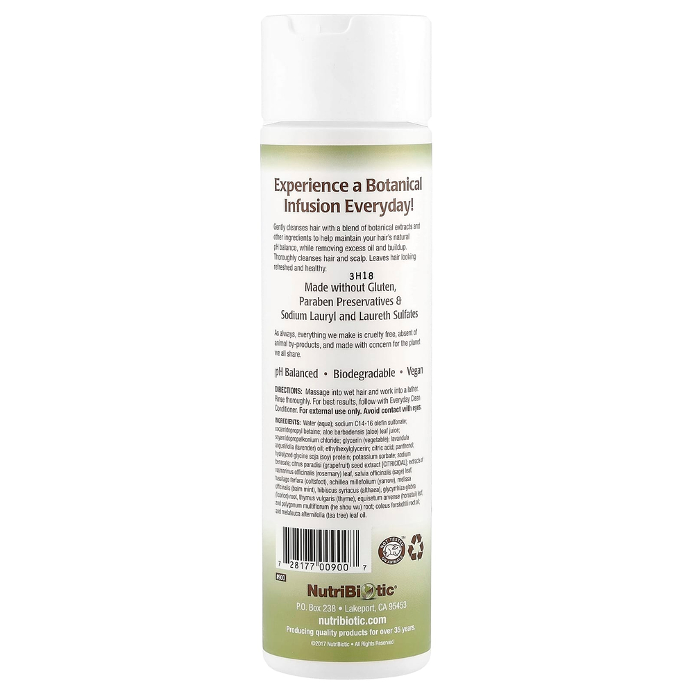 NutriBiotic, Everyday Clean Shampoo, растительная смесь с экстрактами косточек грейпфрута, 296 мл (10 жидк. Унций)