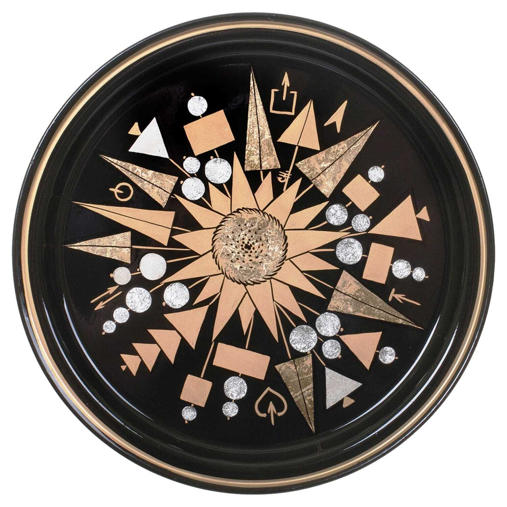 Жостовский поднос декоративный, размер 22 см (A5)