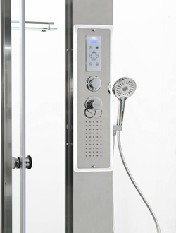 Душевая кабина AvaCan (АваКан) Z1912LEDMT с низким поддоном, с ГМ, с электрикой и LED подсветкой, 120х90х220