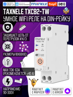 Умное WiFi реле (выключатель) на DIN-рейку Taxnele TXCB2-TW (Tuya / Smart Life)