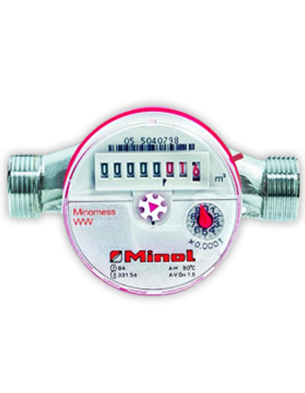 Счетчик Minol Minomess 3/4&quot; г/в Q1,5 130мм 06409
